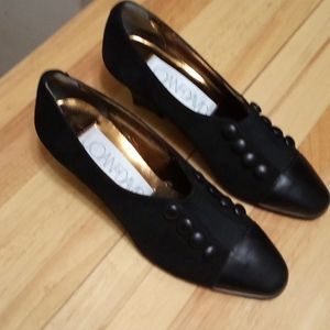 Joan and David, 5.5M, Black  suede and leather Heeled shoes